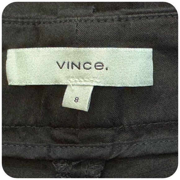 VINCE Coin Pocket Chino Pants in Black Pockets Wardrobe Essential Womens SZ 8 - Picture 4 of 8